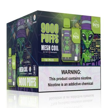 BANG Vape 9000 Puffs Aloe Grape box 10pcs