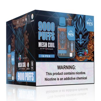 BANG Vape 9000 Puffs Blue Razz Ice box 10pcs