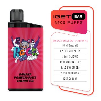 IGET Bar 3500 Puffs Pomegranate Cherry Ice Specifications