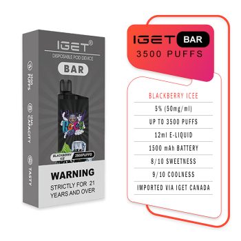 IGET Bar 3500 Puffs Blackberry Ice specifications