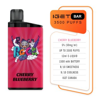 IGET Bar 3500 Puffs Cherry Blueberry Specifications