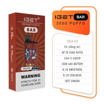 IGET Bar 3500 Puffs Cola Ice Specifications