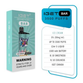 IGET Bar 3500 Puffs Ice Cream Specifications