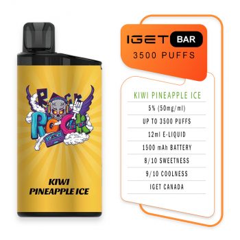 IGET Bar 3500 Puffs Kiwi Pineapple Ice Specifications