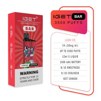 IGET Bar 3500 Puffs Lush Ice Specifications