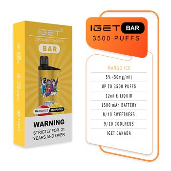 IGET Bar 3500 Puffs Mango Ice Specifications