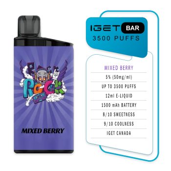 IGET Bar 3500 Puffs Mixed Berry Specifications