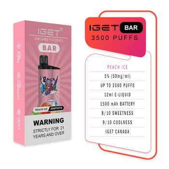 IGET Bar 3500 Puffs Peach Ice Specifications