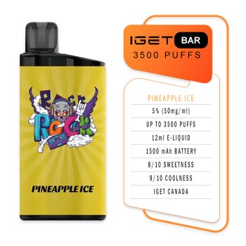 IGET Bar 3500 Puffs Pineapple Ice Specifications