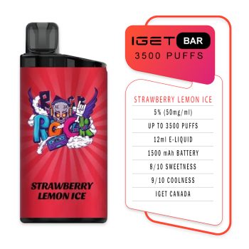 IGET Bar 3500 Puffs Strawberry Lemon Ice Specifications