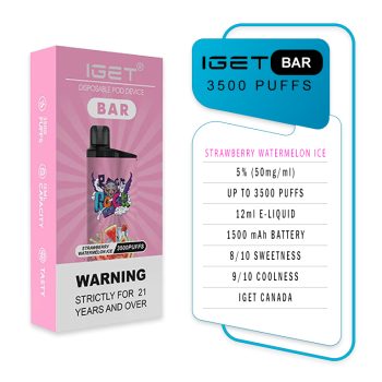 IGET Bar 3500 Puffs Strawberry Watermelon Ice Specifications