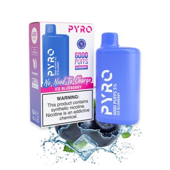 PYRO 6000 Puffs 5% Ice Blueberry