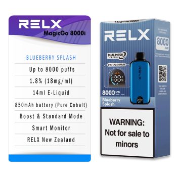 RELX MagicGo 8000 Puffs Blueberry Splash Specifications