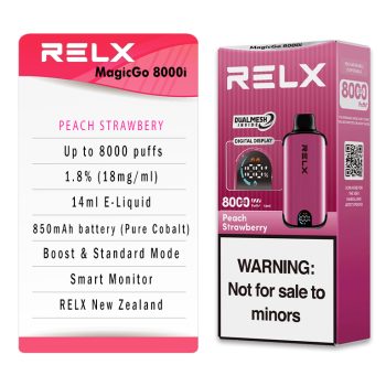 RELX MagicGo 8000 Puffs Peach Strawberry Specifications