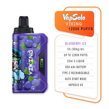 VapSolo 12000 Puffs Blueberry Ice Specifications