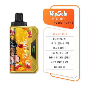 VapSolo 12000 Puffs Gummy Bear Specifications