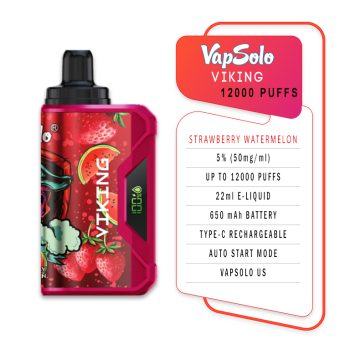 VapSolo 12000 Puffs Strawberry Watermelon Specifications