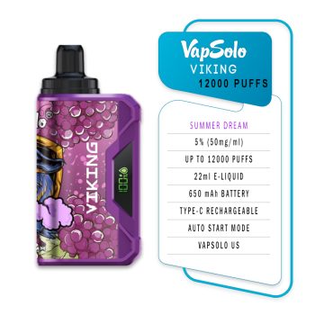 VapSolo 12000 Puffs Summer Dream Specifications